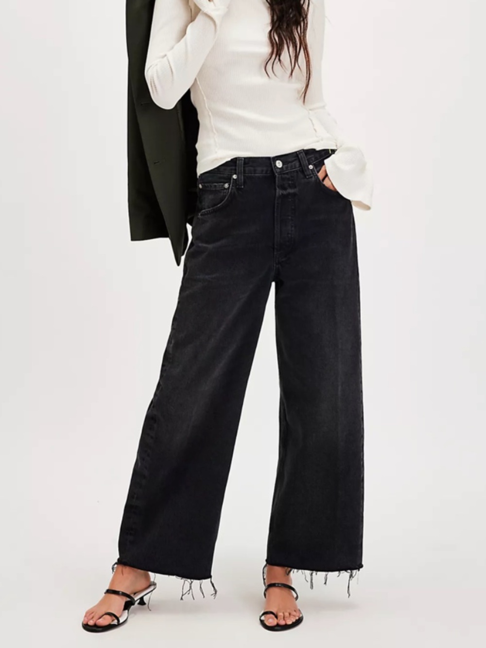 Citizens of Humanity Ayla Raw Hem Crop Jeans
